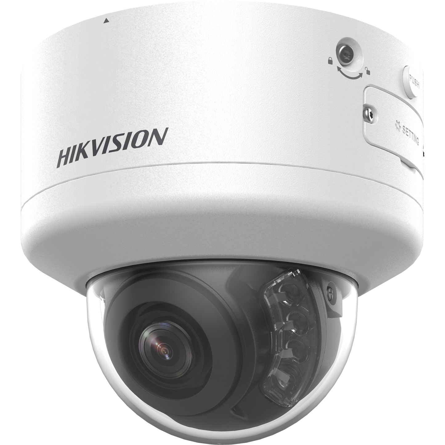 Hikvision AcuSense 4MP dome 2.7-13.5mm lens 40m IR 120dB WDR alarm I/O 12VDC/POE