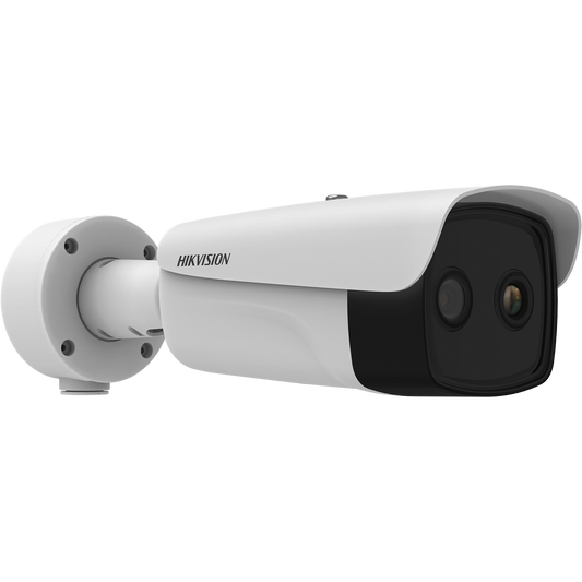 Hikvision Bi-spectrum thermal bullet 15mm thermal + 4MP 6mm optical 50m IR Fire detection VCA 12VDC/24VAC/POE
