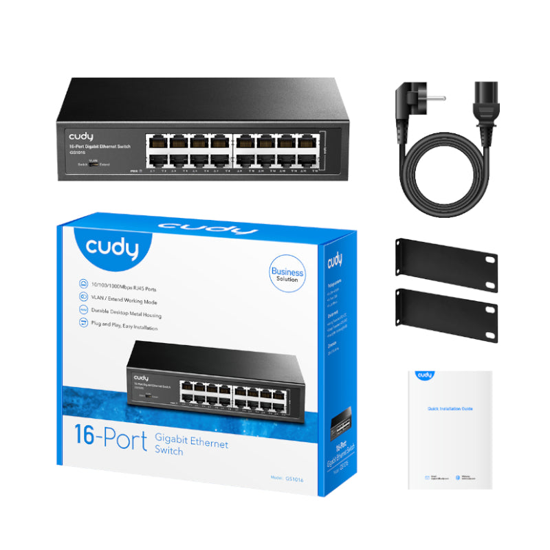 Cudy 16 Port Gigabit Unmanaged Metal Switch - Rack Mount
