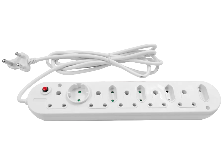 10-way plastic PDU 5x16A 5x5A 3m lead