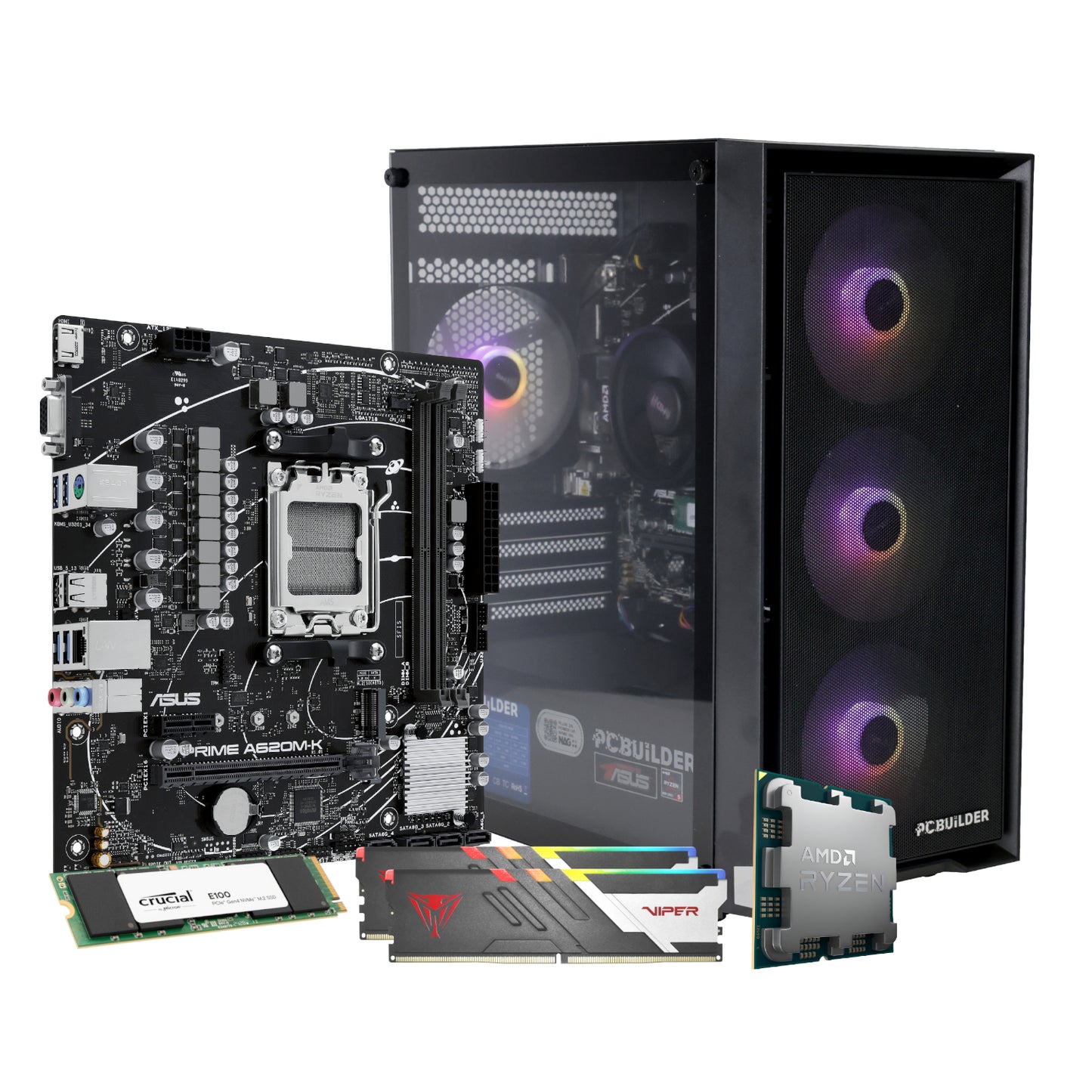PCBuilder Ryzen 5 8600G WARDEN Windows 11 Gaming PC
