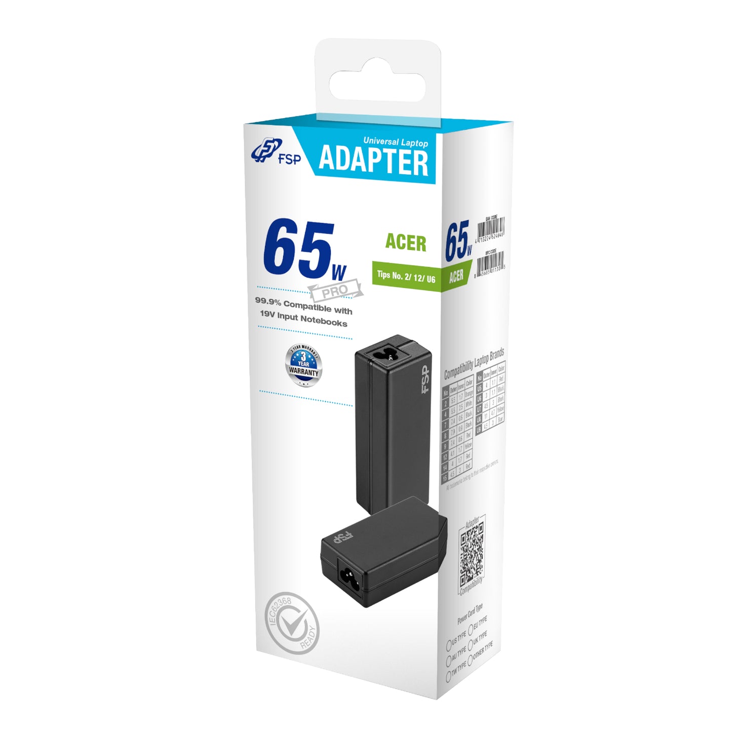 FSP NB 65W Acer Notebook Adapter