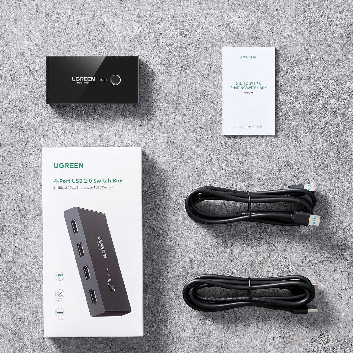 UGREEN 2 In 4 Out USB 3.0 Sharing Switch Box