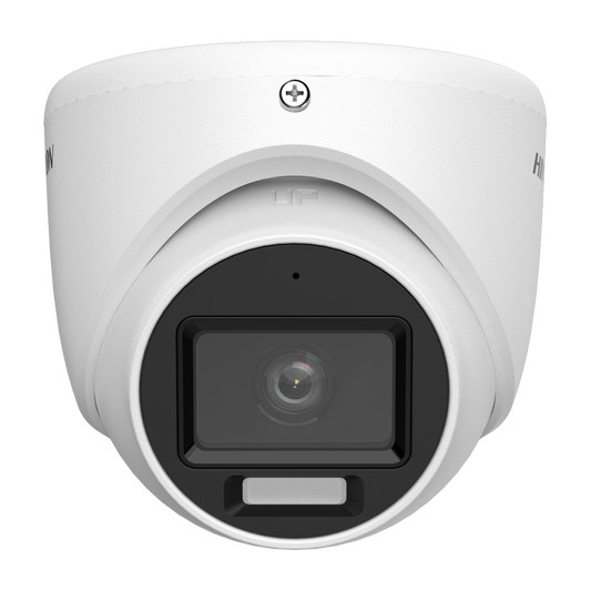 Hikvision Turbo HD 2MP hybrid light metal turret 2.8mm lens 20m IR/20m white light microphone 12VDC