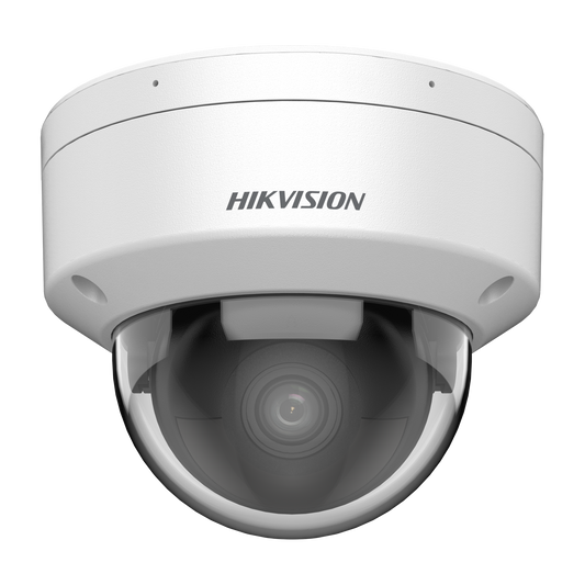 Hikvision AcuSense 8MP dome F1.0 2.8mm lens30m IR 120dB WDR microphone 1 audio/ 1 alarm I/O 12VDC/POE
