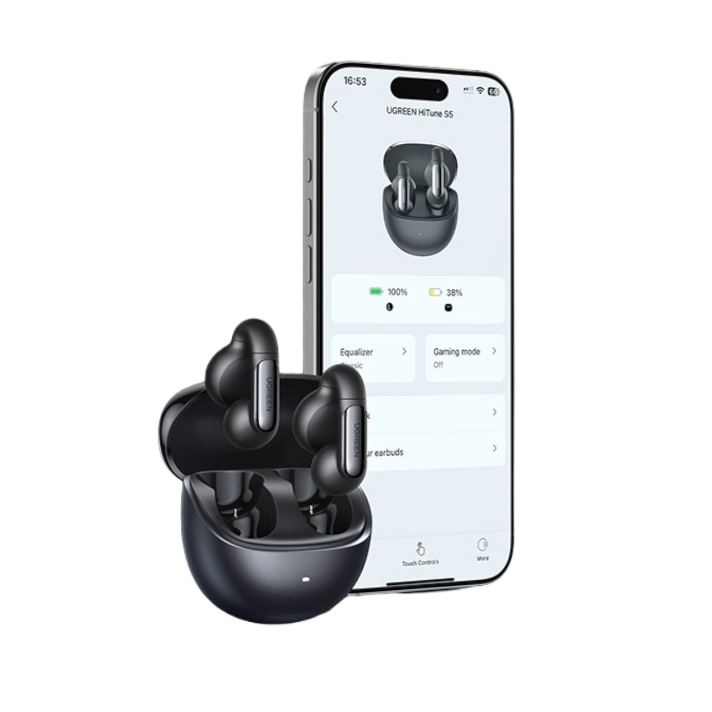 UGREEN HiTune S5 TWS Open-Ear EarClips Black
