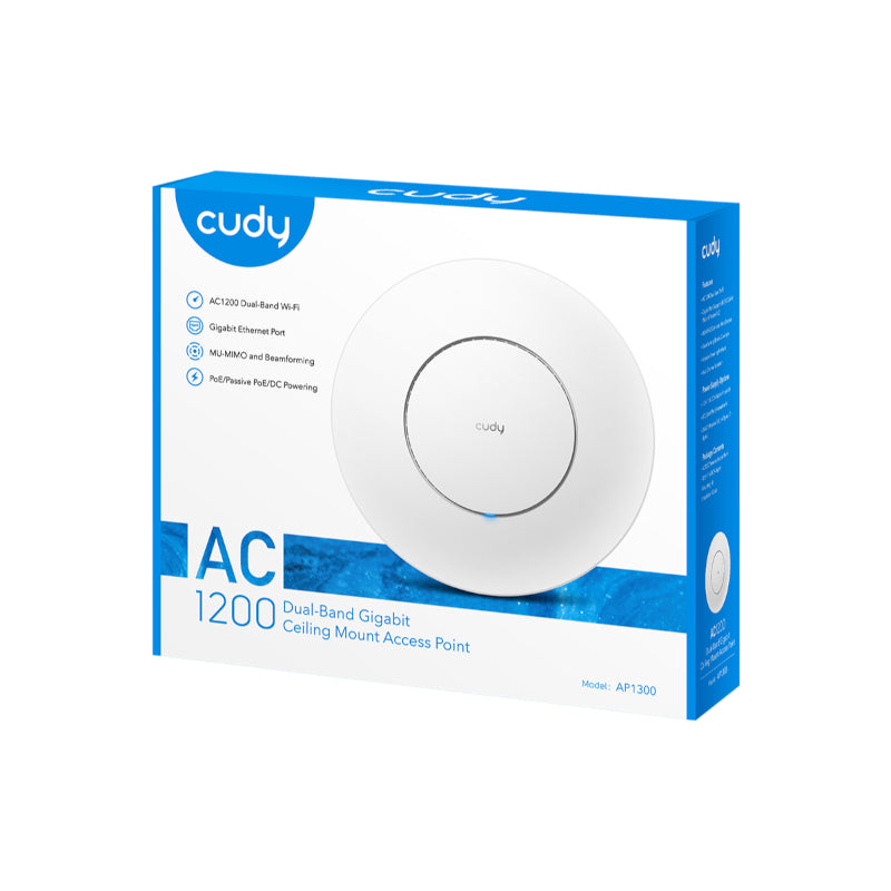 Cudy AC1200 Gigabit Dual Band WiFi5 Ceiling Access Point