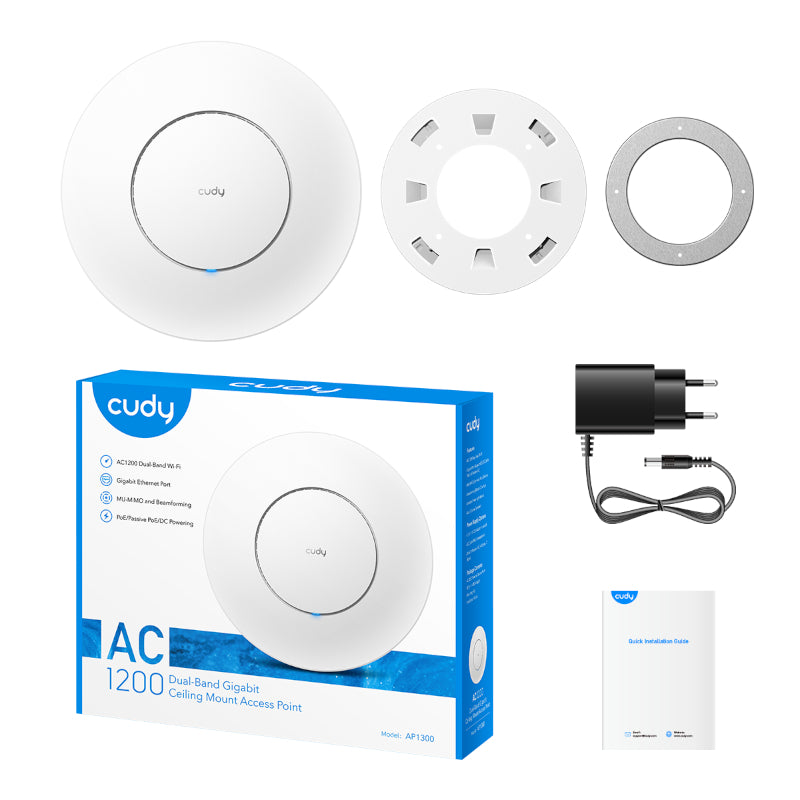 Cudy AC1200 Gigabit Dual Band WiFi5 Ceiling Access Point