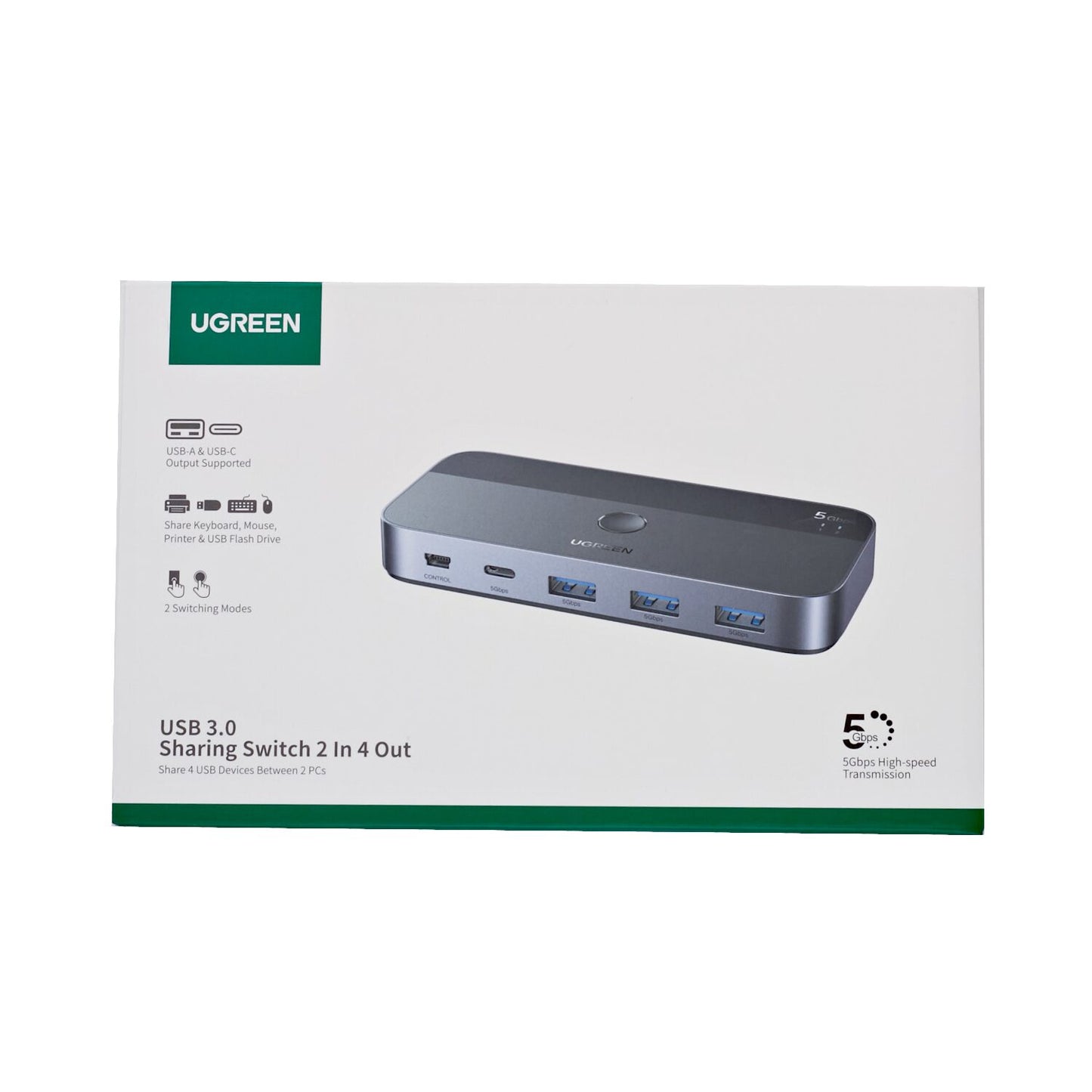 UGREEN USB 3.0 Sharing Switch 2 In 4 Out