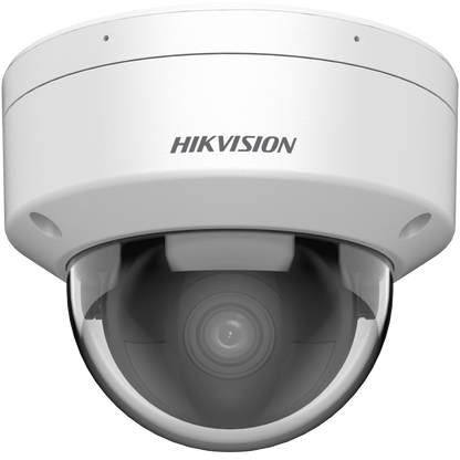 Hikvision AcuSense 8MP dome F1.0 2.8mm lens30m IR  120dB WDR microphone 1 audio/ 1 alarm I/O 12VDC/POE