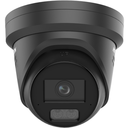 Hikvision ColorVu 8MP turret, 2.8mm lens, 30m hybrid-light, 130dB WDR, array microphone, strobe-light & siren, 12VDC/POE