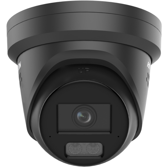 Hikvision ColorVu 8MP turret, 2.8mm lens, 30m hybrid-light, 130dB WDR, array microphone, strobe-light & siren, 12VDC/POE