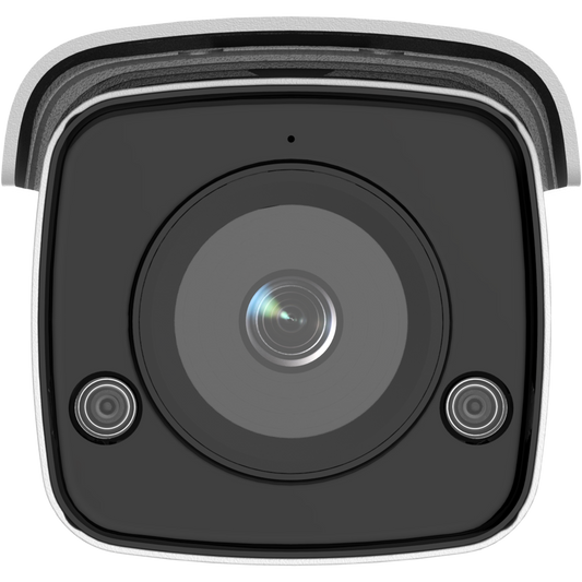 Hikvision AcuSense 4MP bullet  6mm lens 60m IR 120dB WDR microphone 1 audio/ 1 alarm I/O  built-in strobe-light & siren 12VDC/POE