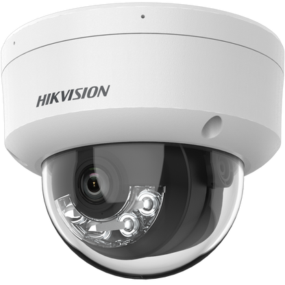 Hikvision AcuSense 4MP dome 2.8mm lens  40m hybrid-light 120dB WDR alarm & audio I/O 12VDC/POE