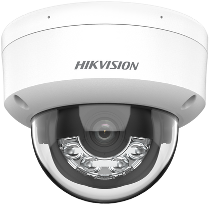 Hikvision AcuSense 4MP dome 2.8mm lens  40m hybrid-light 120dB WDR alarm & audio I/O 12VDC/POE
