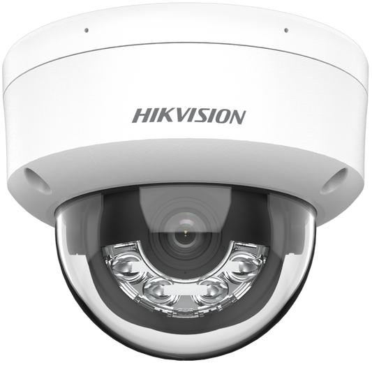 Hikvision AcuSense 4MP dome 2.8mm lens  40m hybrid-light 120dB WDR alarm & audio I/O 12VDC/POE