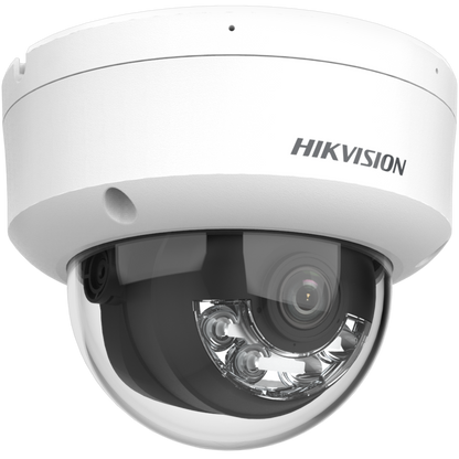 Hikvision AcuSense 4MP dome 2.8mm lens  40m hybrid-light 120dB WDR alarm & audio I/O 12VDC/POE