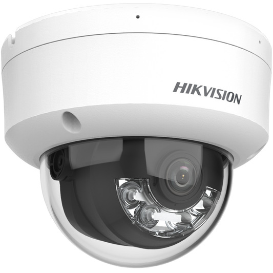 Hikvision AcuSense 4MP dome 2.8mm lens  40m hybrid-light 120dB WDR alarm & audio I/O 12VDC/POE