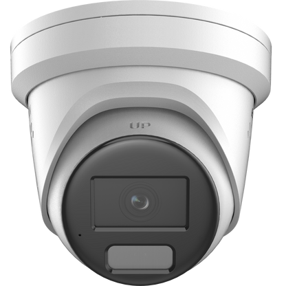 Hikvision AcuSense 4MP dome 2.8mm lens  40m hybrid-light 120dB WDR strobe & siren alarm & audio I/O 12VDC/POE
