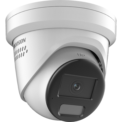 Hikvision AcuSense 4MP dome 2.8mm lens  40m hybrid-light 120dB WDR strobe & siren alarm & audio I/O 12VDC/POE