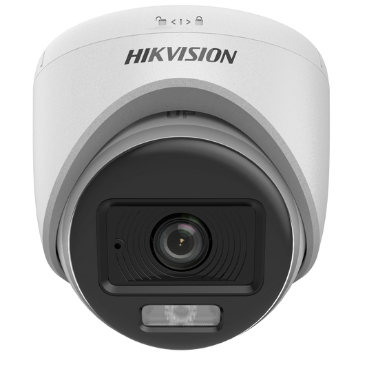 Hikvision Hybrid Eco-ColorVu 2MP plastic turret  2.8mm lens 20m IR/20m white light  12VDC