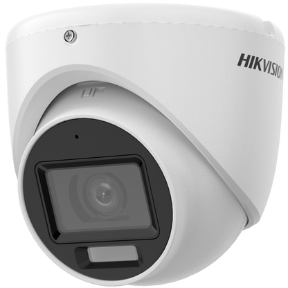 Hikvision Turbo HD 2MP hybrid light metal turret 2.8mm lens 20m IR/20m white light  microphone  12VDC