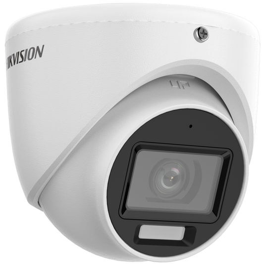 Hikvision Turbo HD 2MP hybrid light metal turret 2.8mm lens 20m IR/20m white light  microphone  12VDC