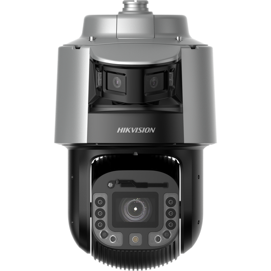 Hikvision TandemVu 4MP PTZ 25x optical zoom 6MP panoramic channel 400m IR Smart tracking strobe-light & siren 24VAC/Hi-POE