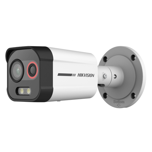 Hikvision Heatpro-Lite fire detection Bi-spectrum bullet 2mm thermal lens 6mm optical lens fire detection VCA  12VDC/POE