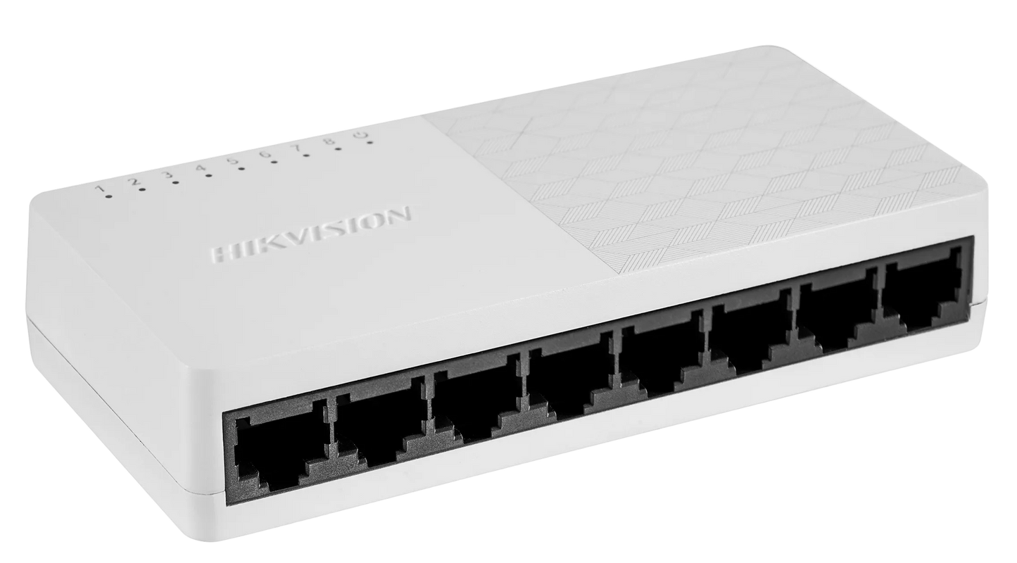 Hikvision 8 port Gigabit switch plastic casing