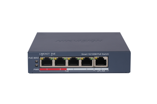 Hikvision DS-3E1105P-EI - 4 Port Smart PoE Switch 60W