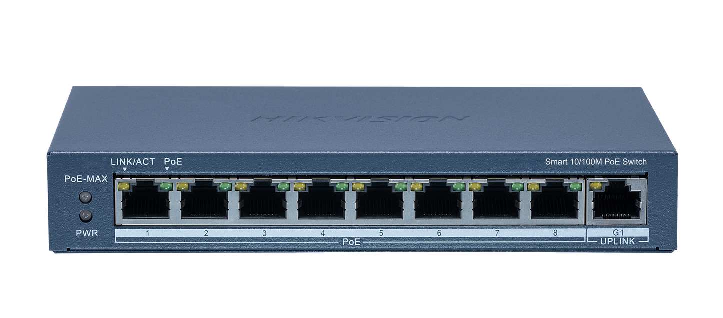 Hikvision DS-3E1309P-EI - 8 Port Smart PoE Switch 110W