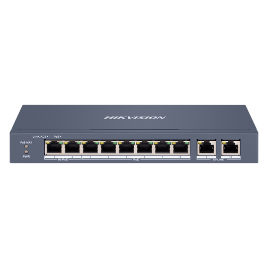 Hikvision DS-3E1310HP-EI - 8 Port Smart Hi-PoE Switch 110W