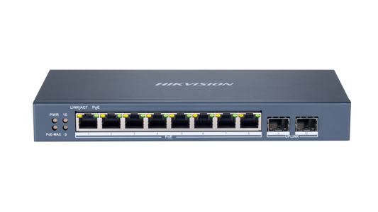 Hikvision DS-3E1510P-SI - 8 Port Smart Gigabit PoE Switch 110W