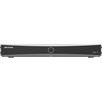 Hikvision Pro series 16ch POE NVR 2 SATA 10TB up to 8MP recording 16 POE ports facial recognition 4/1 alarm IO