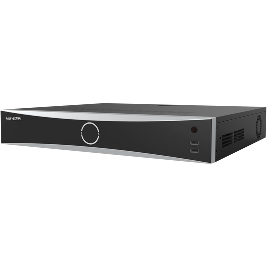 Hikvision AcuSense 16ch NVR 4 SATA 10TB up to 12MP recording POS & IOT overlay 16/8 alarm IO