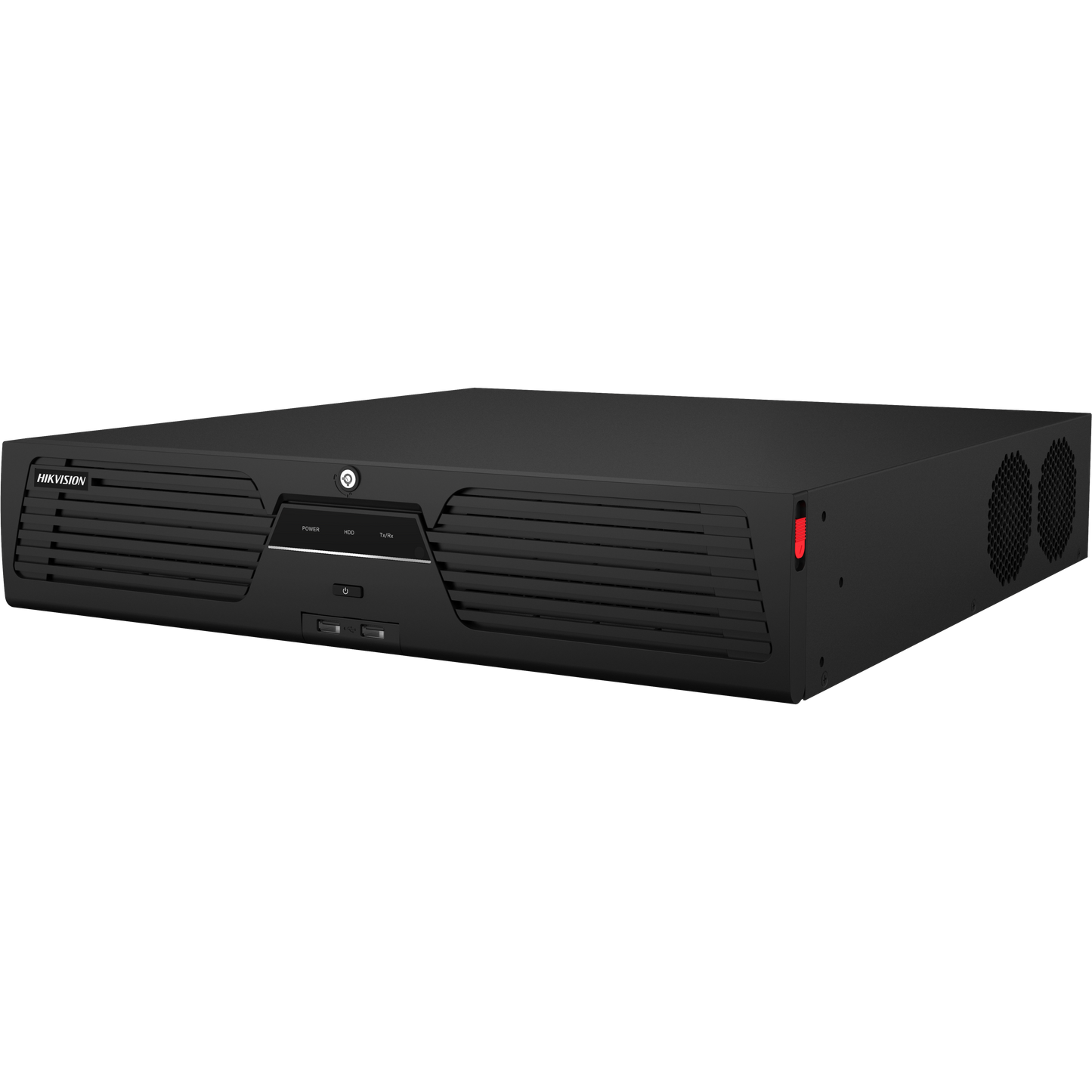 Hikvision AcuSense 32ch NVR 8 SATA 10TB up to 12MP recording POS & IOT overlay 16/8 alarm IO