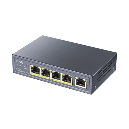Cudy 5-Port Gigabit Unmanaged PoE+ Switch 60W - Desktop