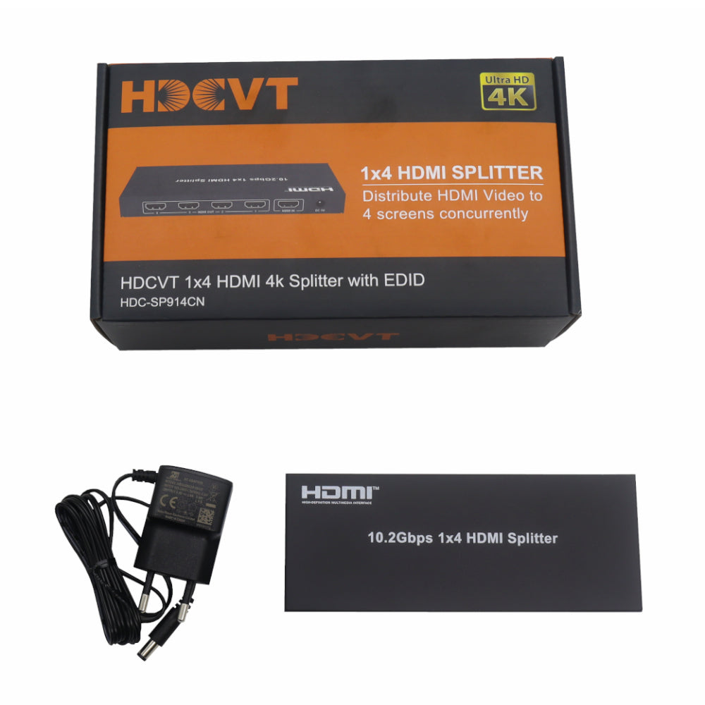 HDCVT 1x4 HDMI 1.4 Splitter with EDID Management