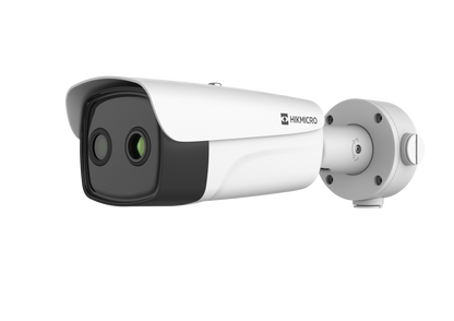Hikvision Dual lens thermal bullet 35mm thermal lens  12mm optical lens 100m IR Guanlan analytics  12VDC/24VAC/POE