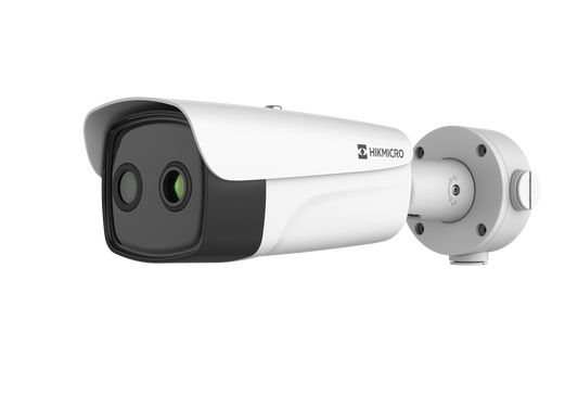 Hikvision Dual lens thermal bullet 35mm thermal lens  12mm optical lens 100m IR Guanlan analytics  12VDC/24VAC/POE