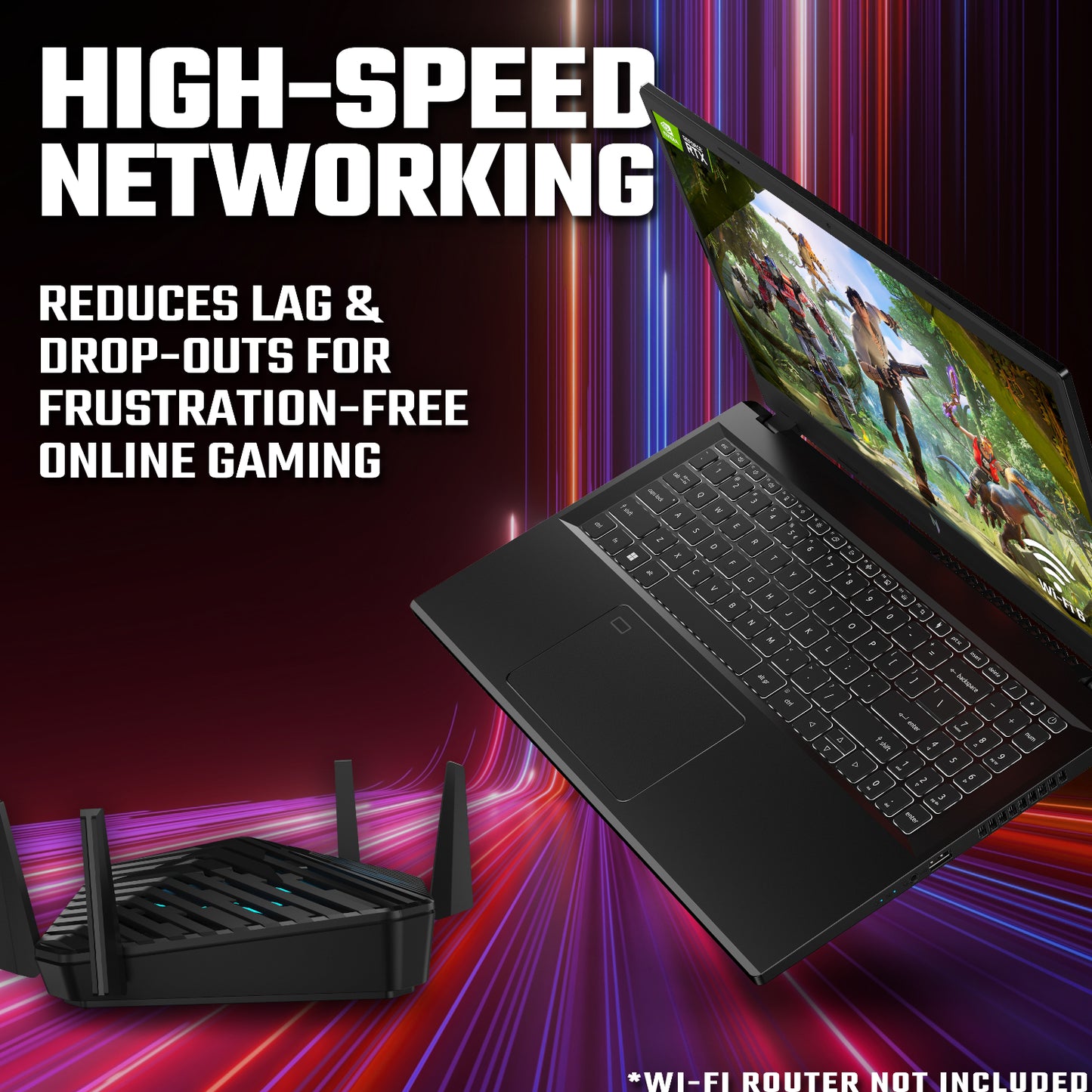 Acer Nitro V 15 Gaming Laptop - AMD Ryzen R7 7735HS | 16GB | 512GB | 15.6" FHD 165Hz | NVIDIA® GeForce RTX™ 4050|Windows 11 Home | Black