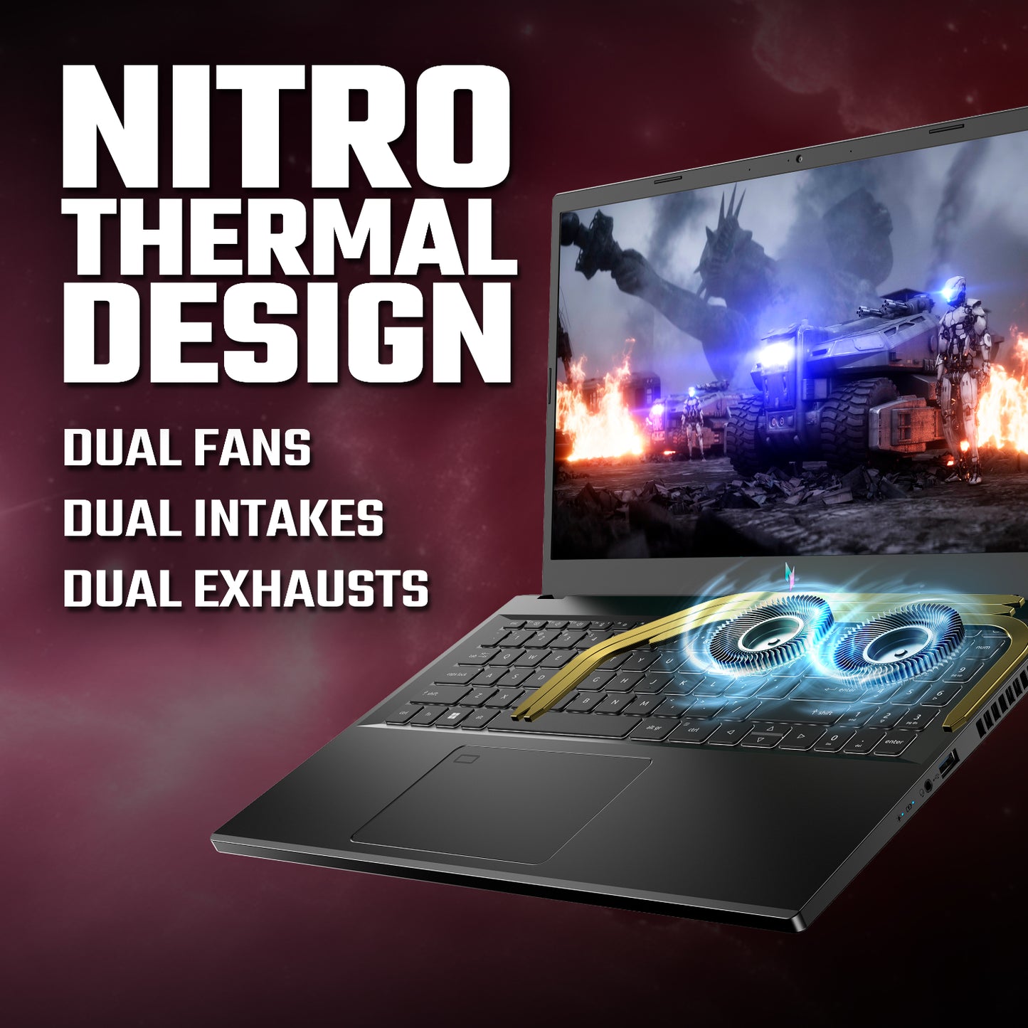 Acer Nitro V 15 Gaming Laptop - AMD Ryzen R7 7735HS | 16GB | 512GB | 15.6" FHD 165Hz | NVIDIA® GeForce RTX™ 4050|Windows 11 Home | Black