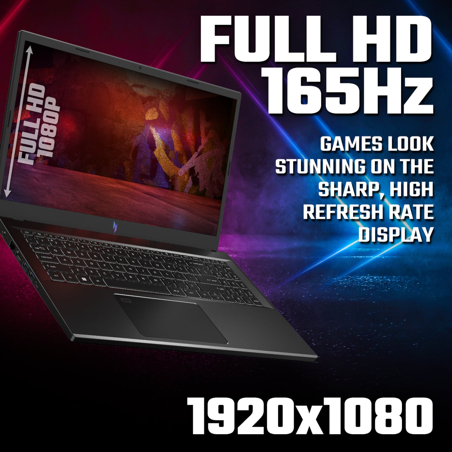 Acer Nitro V 15 Gaming Laptop - AMD Ryzen R7 7735HS | 16GB | 512GB | 15.6" FHD 165Hz | NVIDIA® GeForce RTX™ 4050|Windows 11 Home | Black
