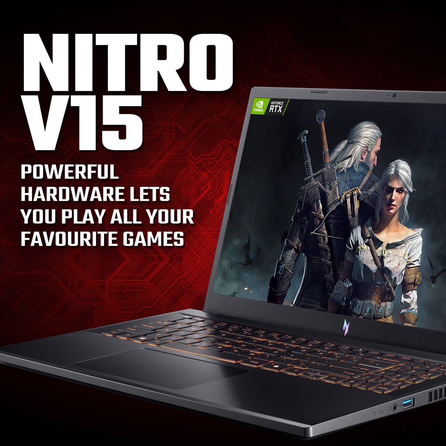 ACER Nitro V Intel Core 5 210H| 15,6" FHD IPS 165Hz |NVIDIA® GeForce RTX™ 4050 6G-GDDR6 | 8GB DDR4 Memory + 8GB DDR4 Memory| 512GB PCIe NVMe SSD |Wifi 6 + BT5 Killer | Backlight Keyboard | Win 11 Home