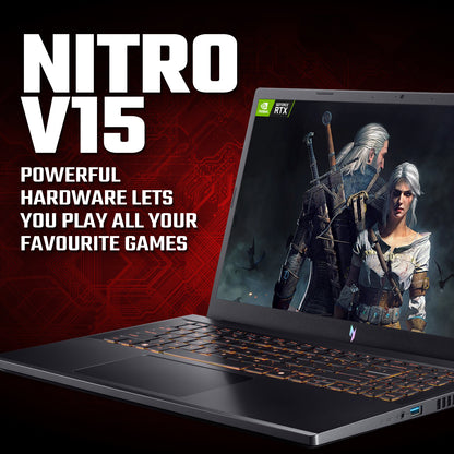 ACER Nitro V Intel Core 7 240H| 15,6" FHD IPS 165Hz |NVIDIA® GeForce RTX™ 4050 6G-GDDR6 | 8GB DDR4 Memory + 8GB DDR4 Memory| 512GB PCIe NVMe SSD |Wifi 6 + BT5 Killer | Backlight Keyboard | Win 11 Home