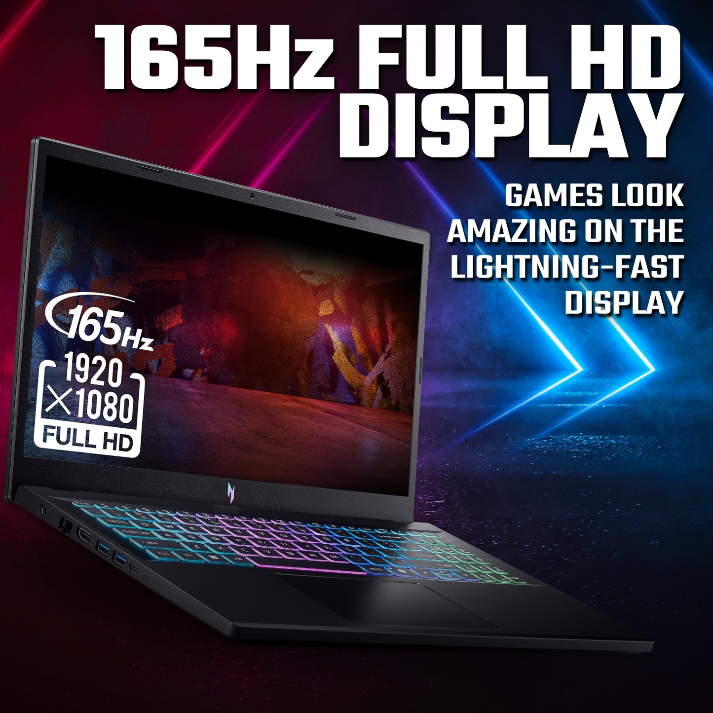 ACER Nitro V AMD Ryzen 7 170| 15,6" FHD IPS 165Hz |NVIDIA® GeForce RTX™ 5050 8G-GDDR7 | 16GB DDR5 Memory|512GB PCIe NVMe SSD |Wifi 6 + BT5 Killer | Backlight Keyboard | Win 11 Home