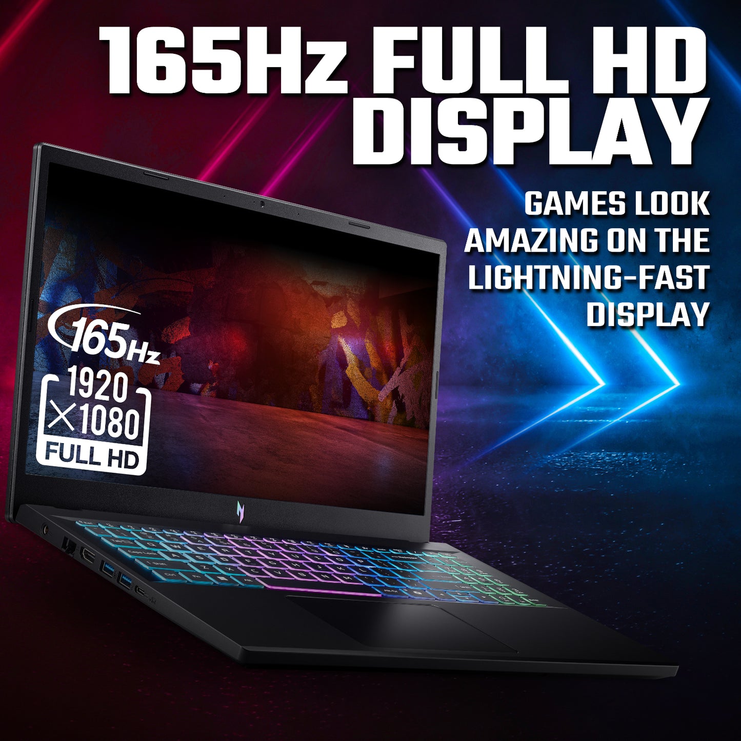 ACER Nitro V AMD Ryzen 7 170| 15,6" FHD IPS 165Hz |NVIDIA® GeForce RTX™ 5050 8G-GDDR7 | 16GB DDR5 Memory|512GB PCIe NVMe SSD |Wifi 6 + BT5 Killer | Backlight Keyboard | Win 11 Home