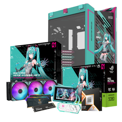 PCBuilder Ryzen 7 9800X3D HATSUNE MIKU Windows 11 Gaming PC
