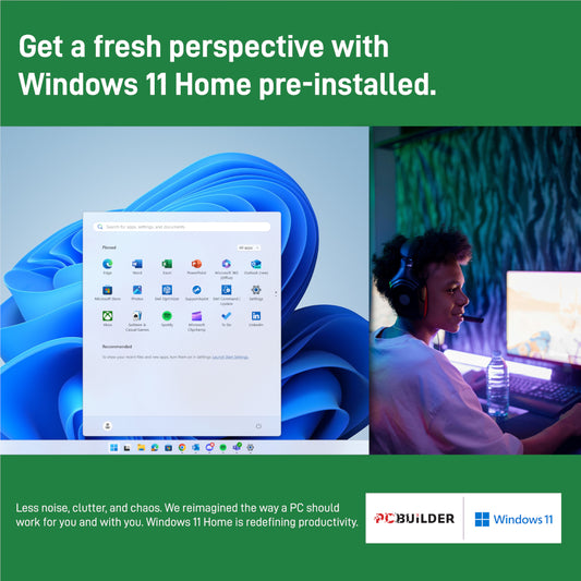 PCBuilder AMD Ryzen 7 5700G Home Master Windows 11 Desktop PC